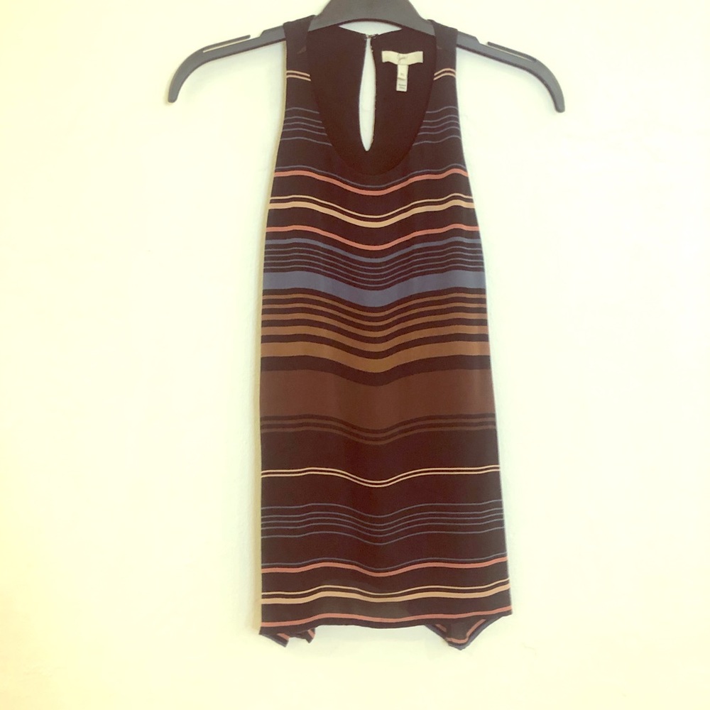 Joie striped silk racerback XS
